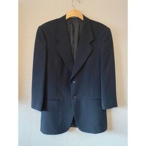 Giorgio Armani Saks Fifth Ave Pinstripe Blazer Made in Italy Wool 39R